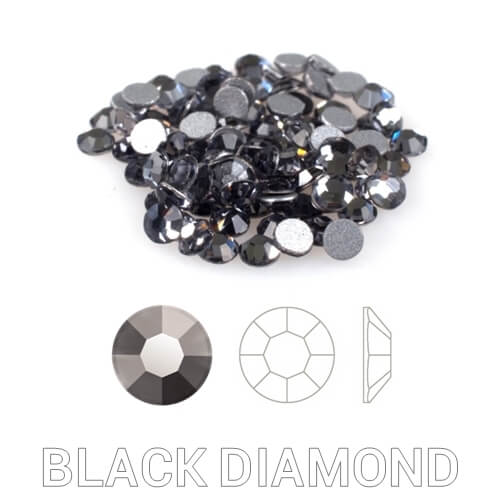 Profinails Chrystal Rhinestones in a Jar 50 pcs Black Diamond  s3