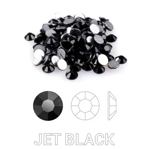 Profinails kristálykõ tégelyben 50 db Jet Black  s3
