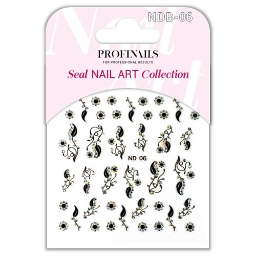 .Profinails Seal Nail Art matrica ND Black No. 06