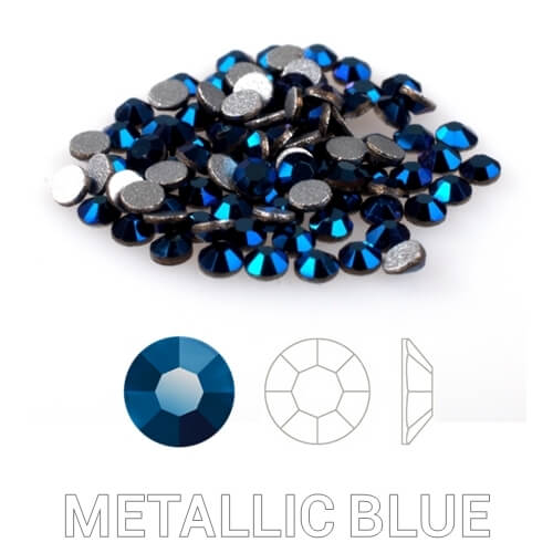 Profinails kristálykõ tégelyben 50 db Metallic Blue s3