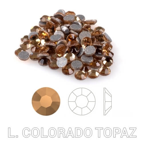 Profinails crystal rhinestones in a jar 12 pcs. Light Col. Topaz s30