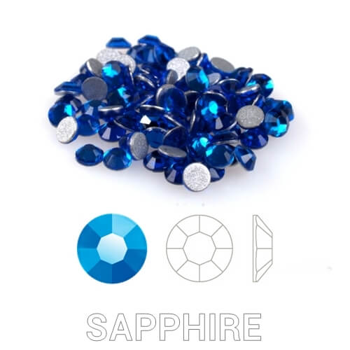 Profinails crystal rhinestones in a jar 12 pcs. Sapphire s30
