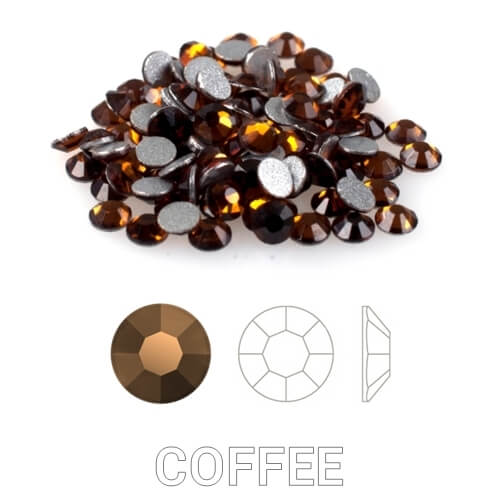 Profinails crystal rhinestones in a jar 12 pcs. Coffee s30