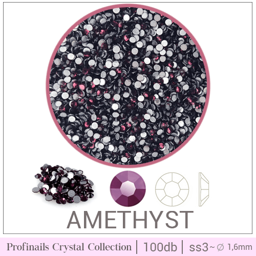 Profinails Crystal Rhinestones in a Jar 100 pcs Amethyst s3