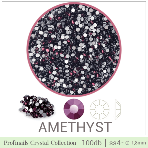 Profinails Crystal Rhinestones in a Jar 100 pcs Amethyst s4