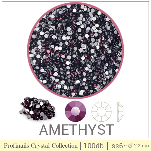 Profinails kristálykõ tégelyben 100 db Amethyst s6