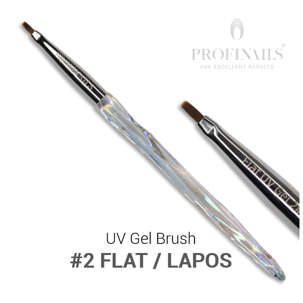 Profinails Aurore Boreale UV Gel Brush #2 Flat / Lapos