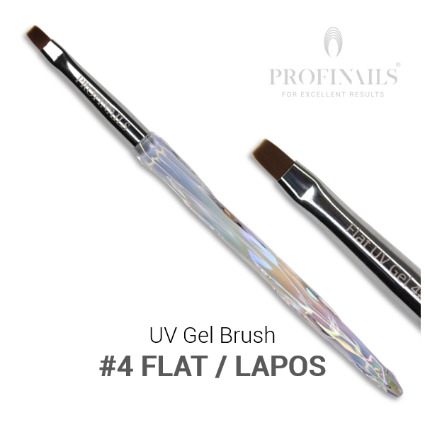 Profinails Aurore Boreale UV Gel Brush #4 Flat / Lapos