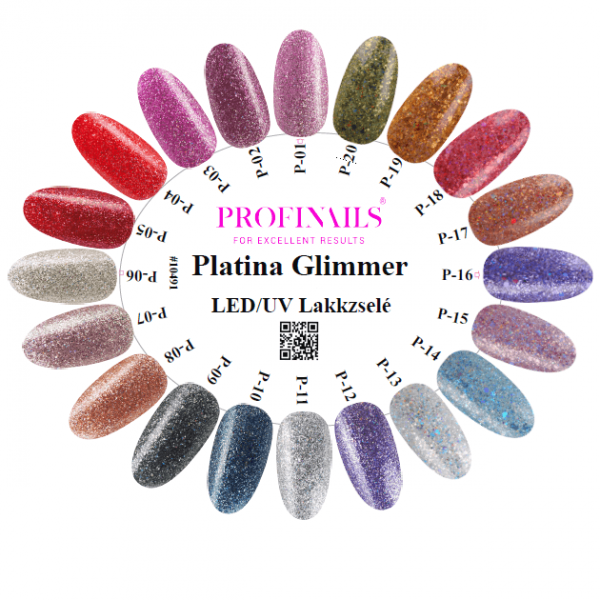 Profinails   Platina Glimmer LED/UV lakkzselé színpaletta