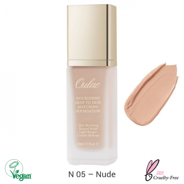 Oulac Nourishing Skin to Skin Matching Foundation pumpás alapozó 30ml No. N-05
