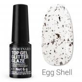 Profinails Top Gél Glitter Glaze fixálásmentes LED/UV fényzselé 6g Egg Shell