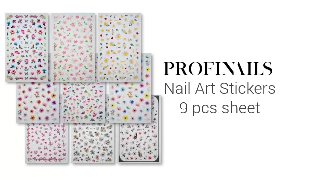 Nail Decoration Stickers on Collection Plate