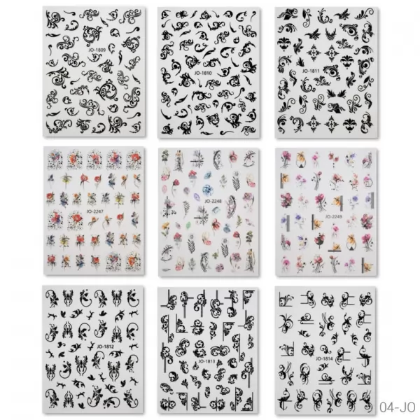 Profinails Seal Nail Art abțibilduri autoadezive (9db) No. 04 JO
