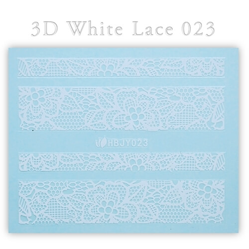 3D White Lace matrica No-17-HBJY-023