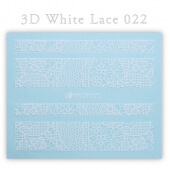 3D White Lace matrica No-17-HBJY-022