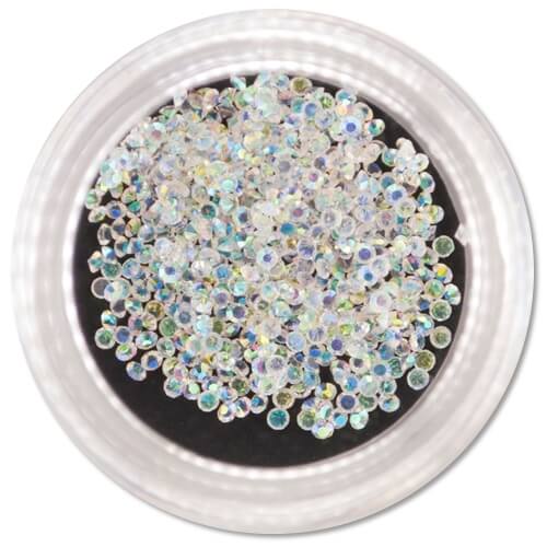 Profinails Pixie kristálykő tégelyben 500 db Crystal AB  s1 (1,2mm)