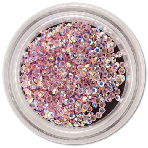 Profinails Pixie Crystal Rhinestones in a jar 500 pcs Rose AB  s1 (1,2mm)